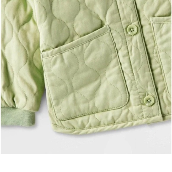 Cat and Jack quilted green toddler jacket 3T - Picture 3 of 3